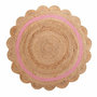 Voir la diapositive 1 : Douceur d'Intérieur Tapis rond pompons 90 cm jute polycoton Rosaly