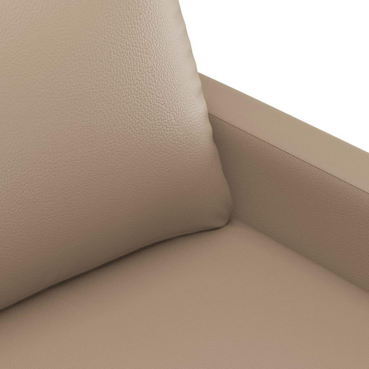 VIDAXL Ensemble de canapes 2 pcs avec coussins Cappuccino Similicuir