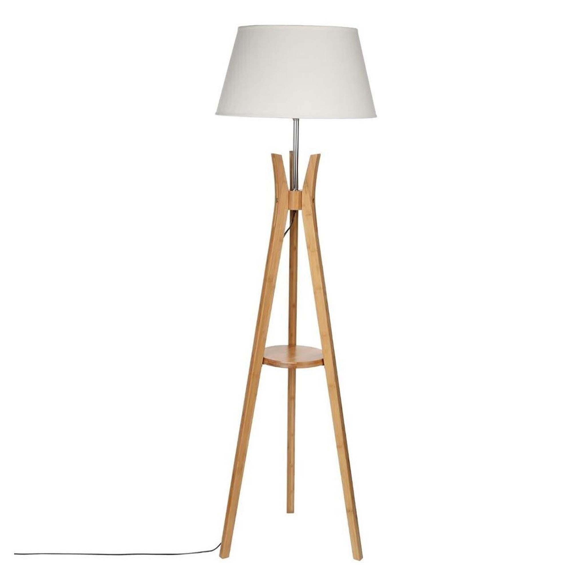 ATMOSPHERA Lampadaire trépied  kalo  156cm naturel & blanc