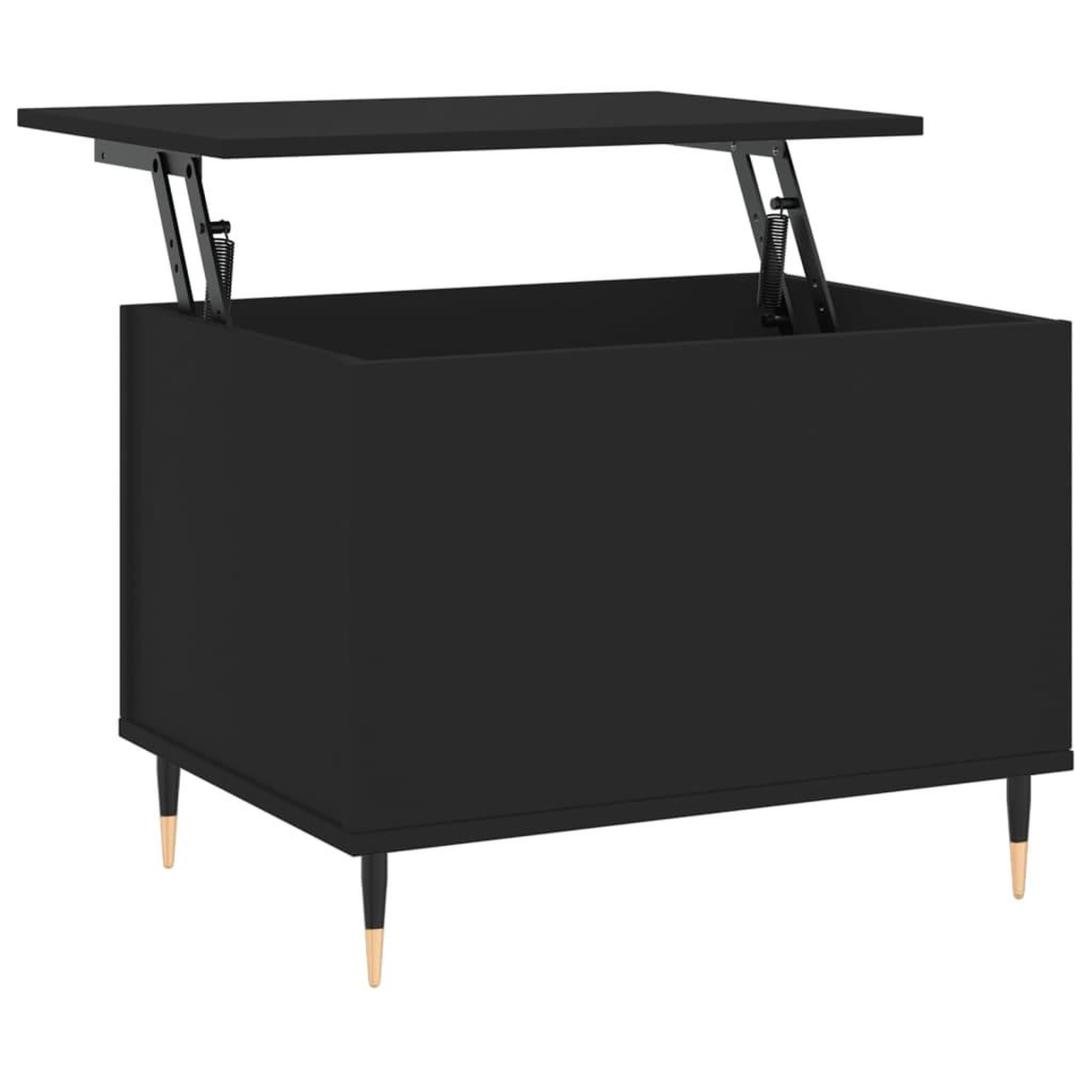 Voir la diapositive 2 : VIDAXL Table basse Noir 60x44,5x45 cm Bois d'ingenierie