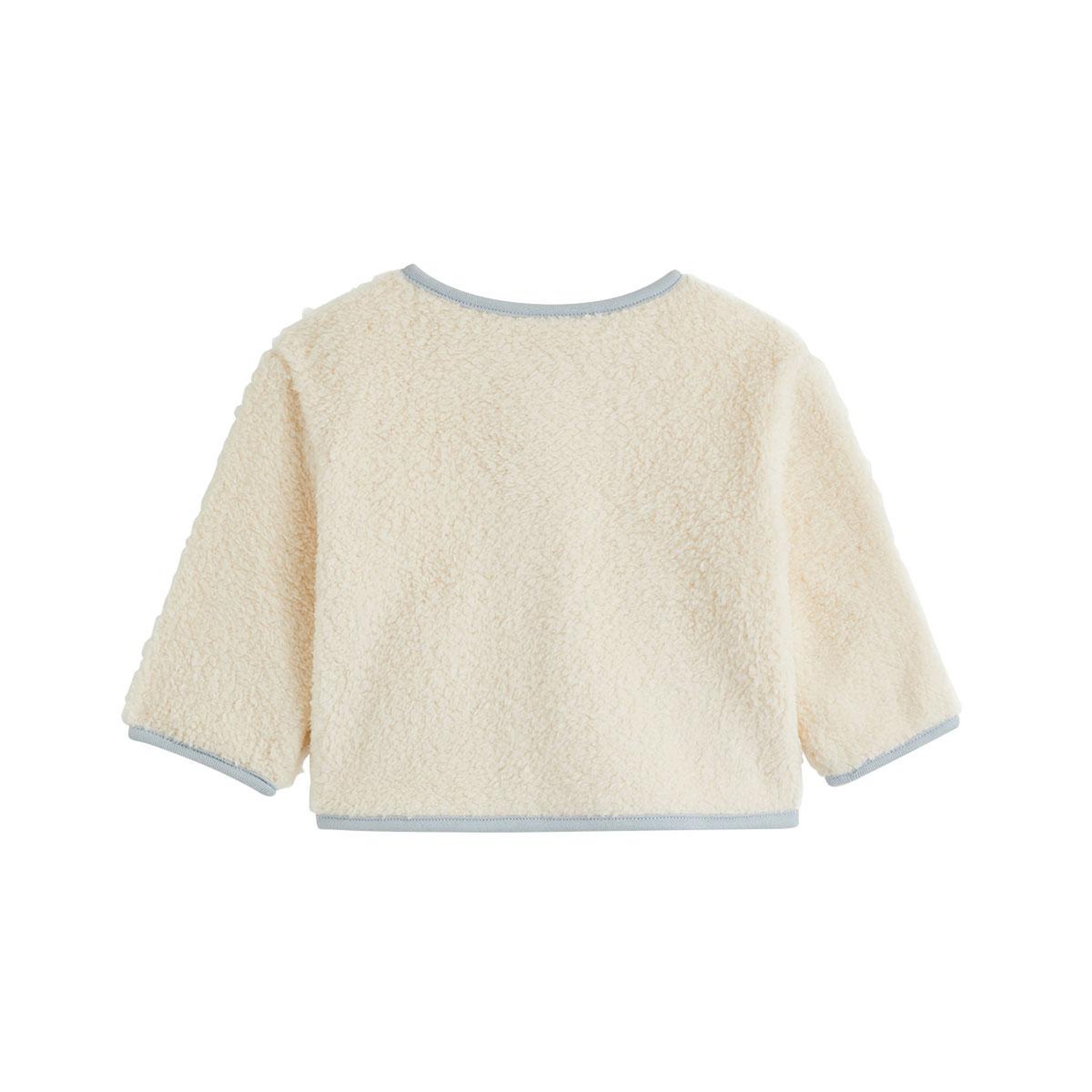 Voir la diapositive 2 : PETIT BEGUIN Veste bébé en sherpa voix lactée