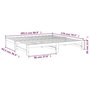Voir la diapositive 6 : VIDAXL Lit coulissant sans matelas gris 2x(90x200) cm