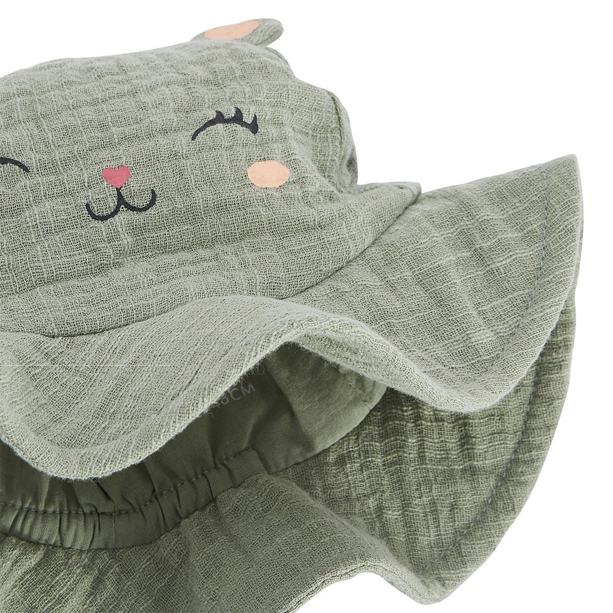 Voir la diapositive 2 : Petit Béguin Capeline bébé en gaze de coton anaelle