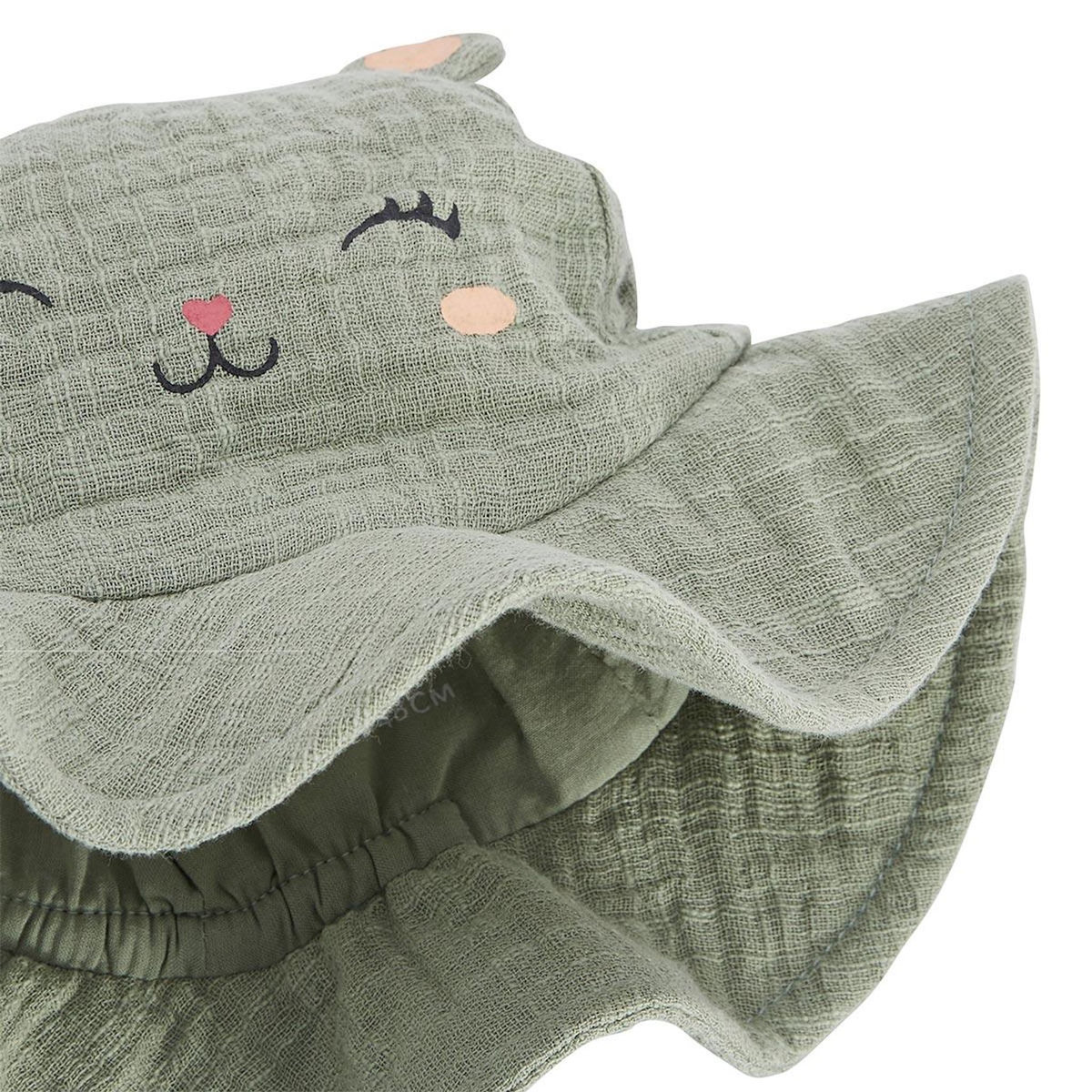 Petit Béguin Capeline bébé en gaze de coton Anaelle