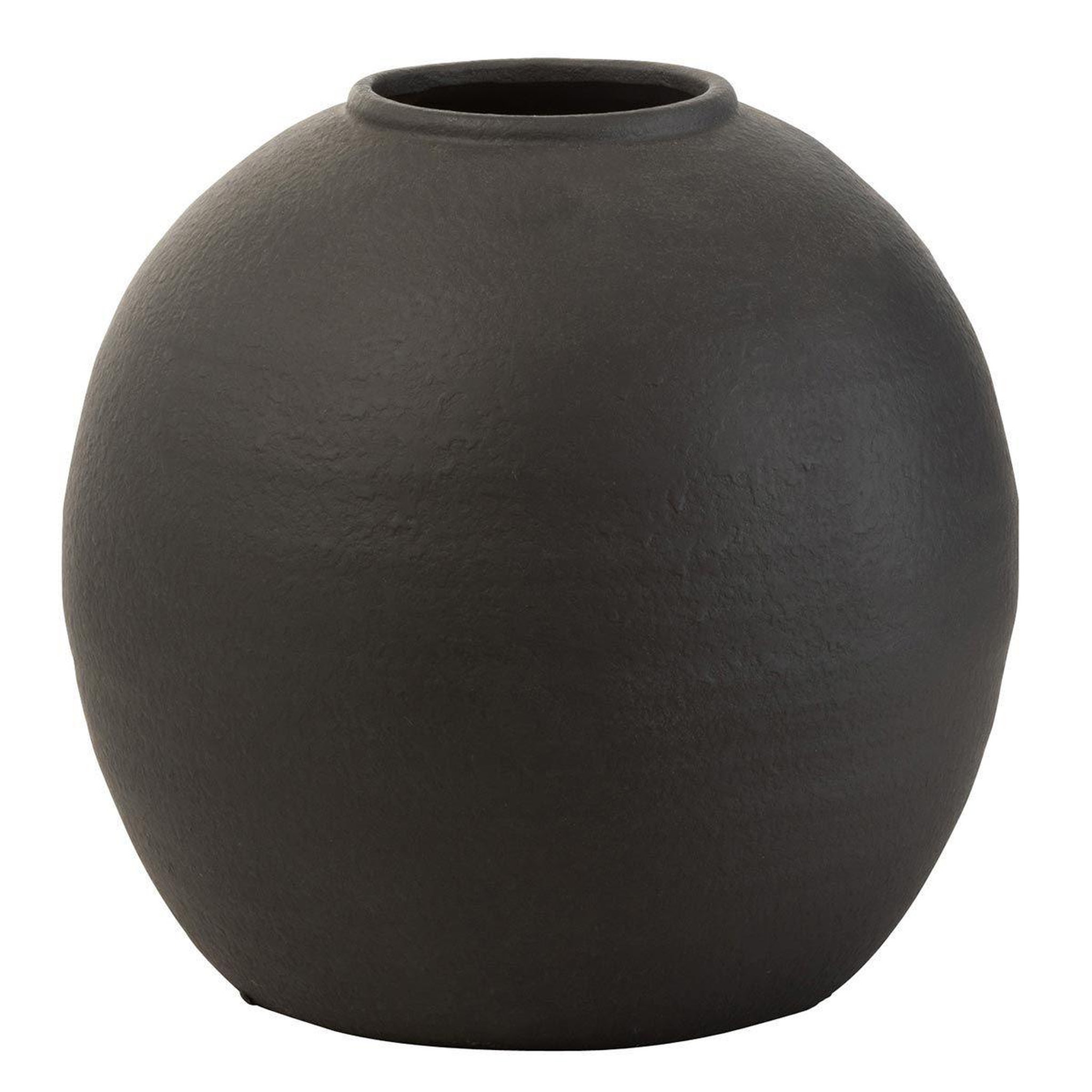 Voir la diapositive 1 : J-LINE Vase design en ciment  viktor  30cm noir
