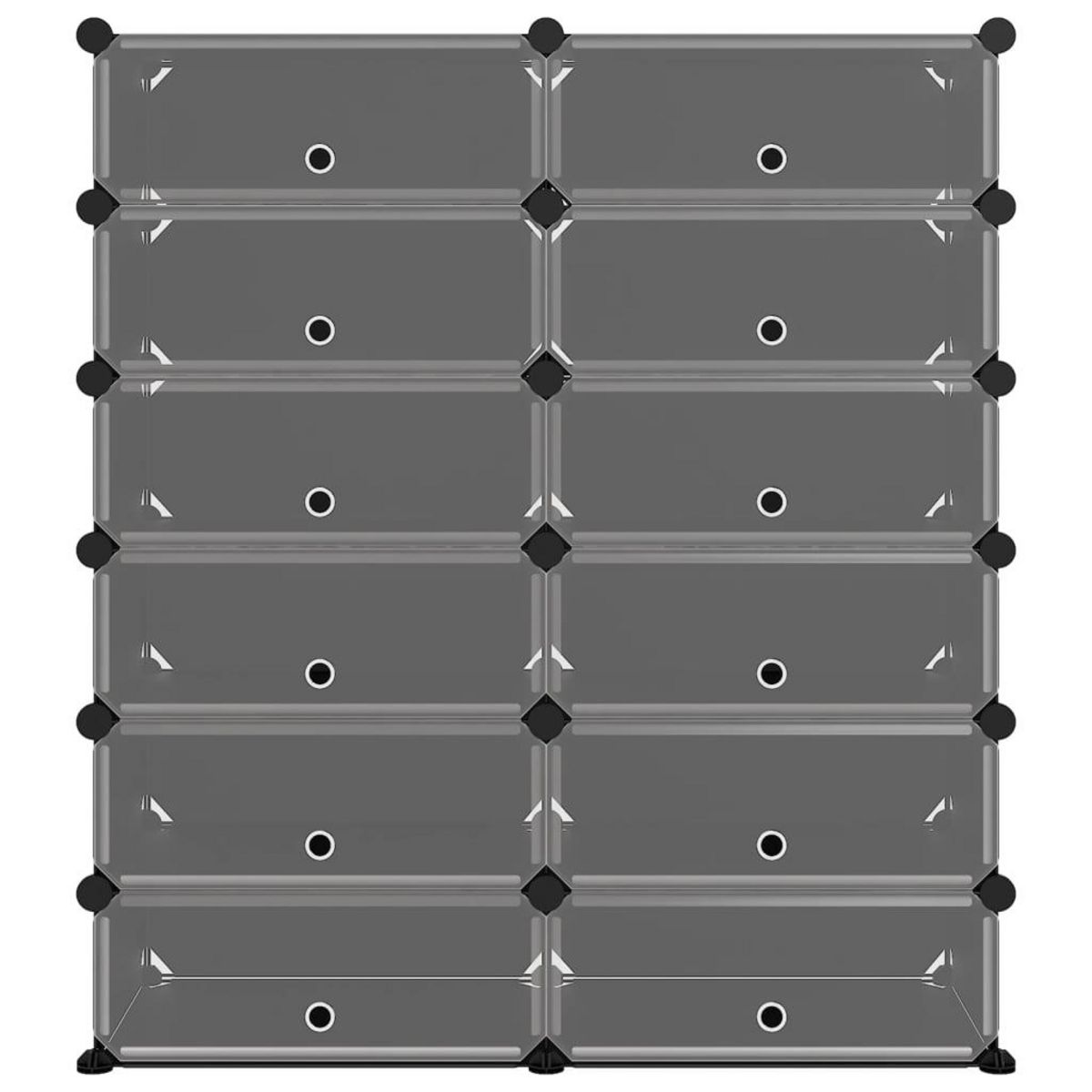 VIDAXL Etagere a chaussures Noir 94,5x36,5x106 cm PP