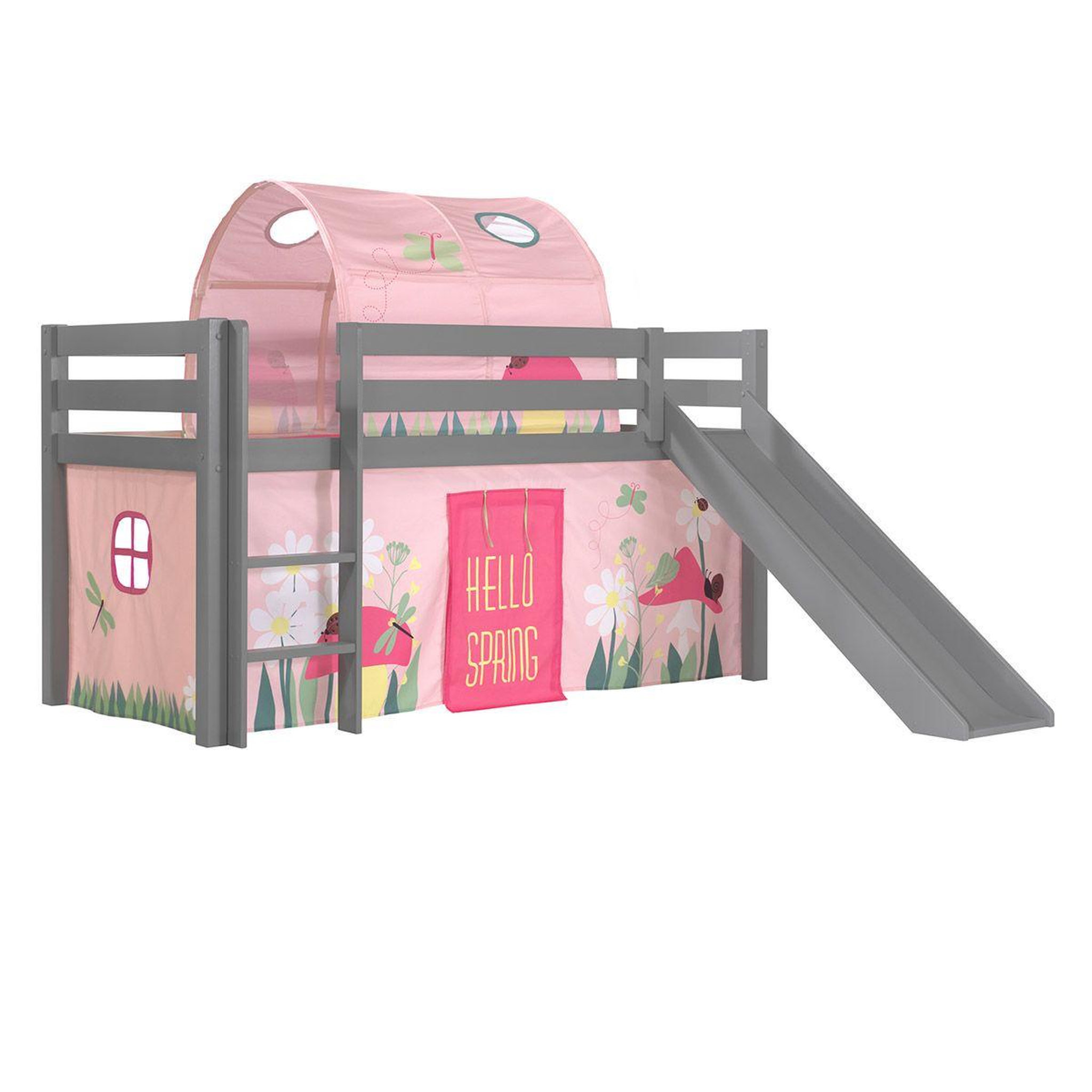 Paris Prix Pack - lit enfant, tente, tunnel & toboggan  pino spring  gris