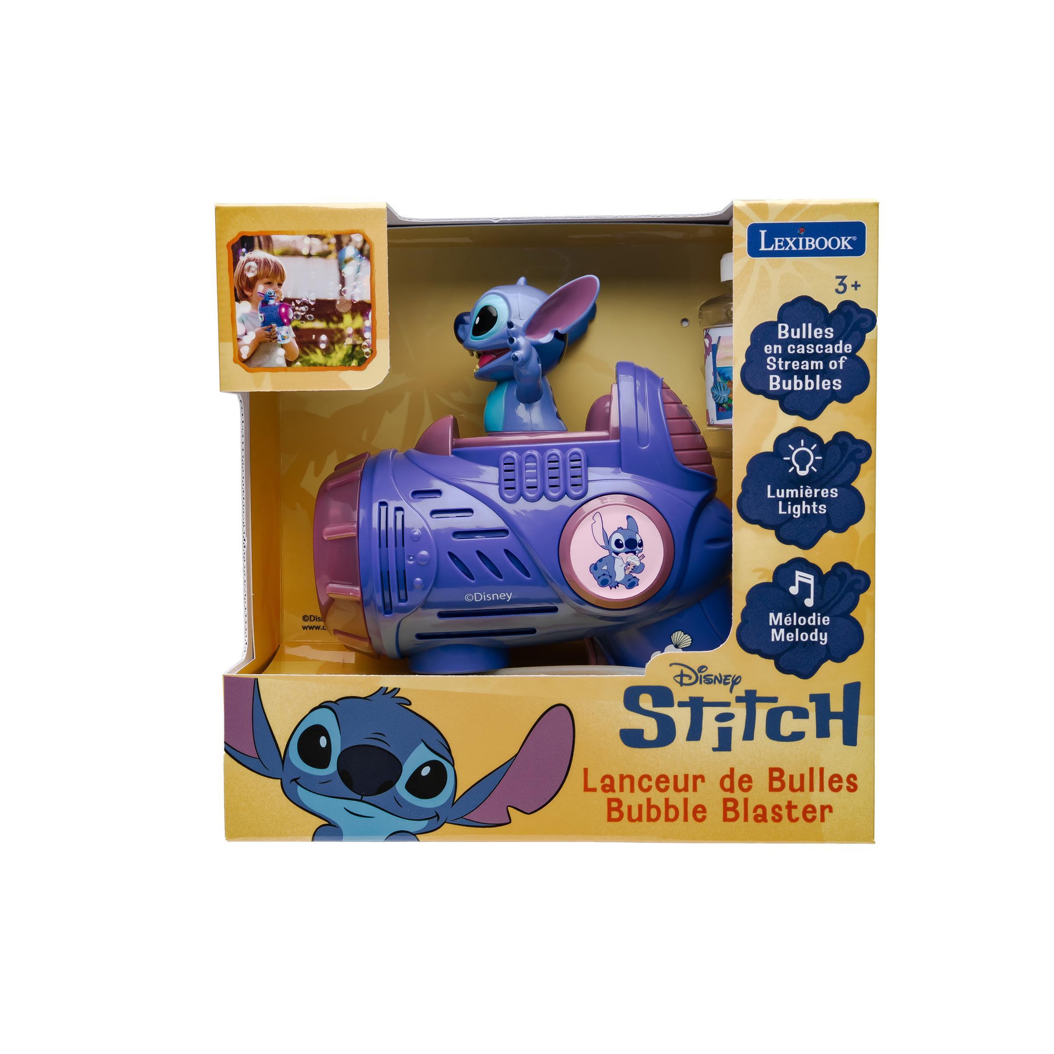 Voir la diapositive 3 : Lexibook Pistolet à bulles stitch avec effets lumineux et sonores