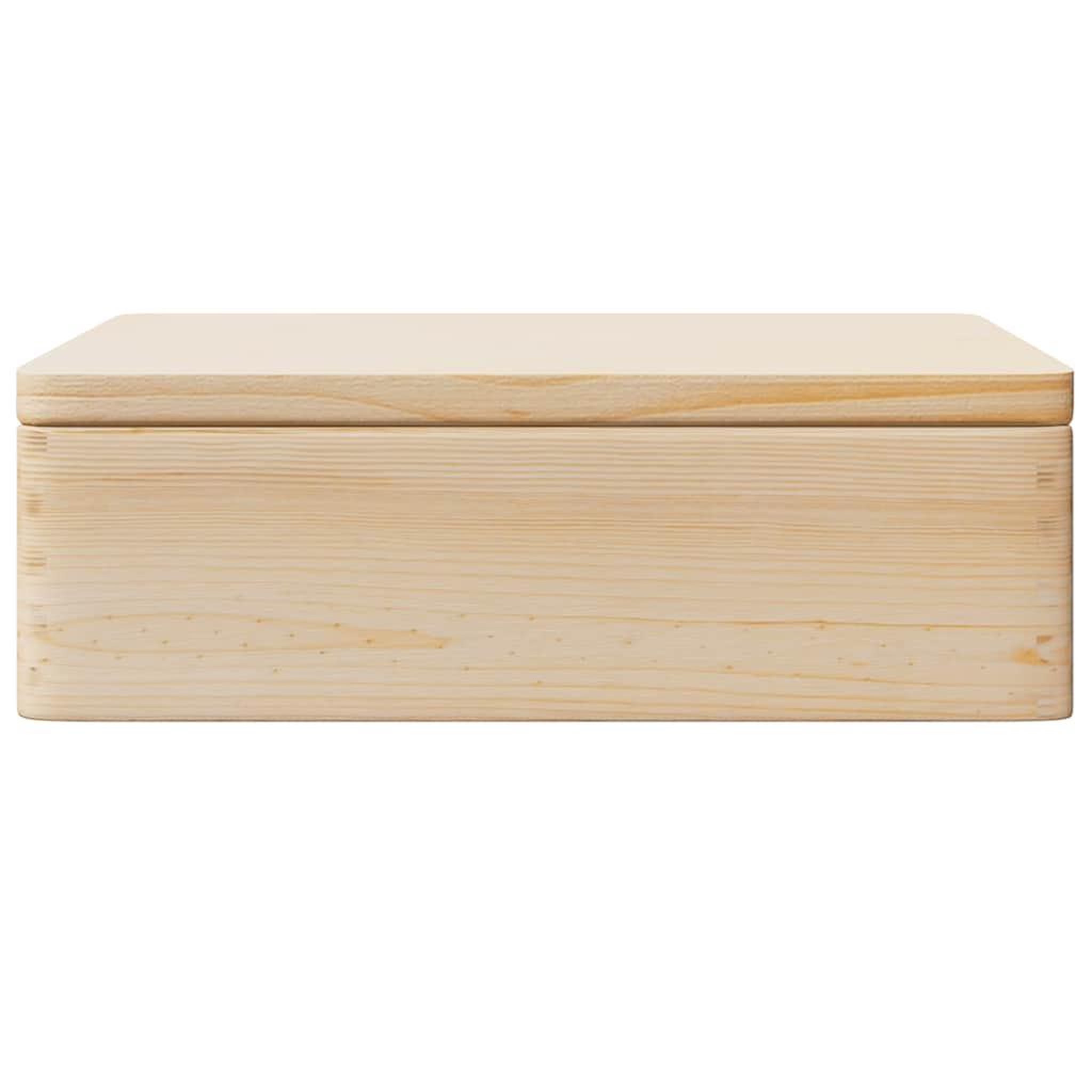 Voir la diapositive 4 : VIDAXL Boîte en bois avec couvercle et poignees bois de pin massif
