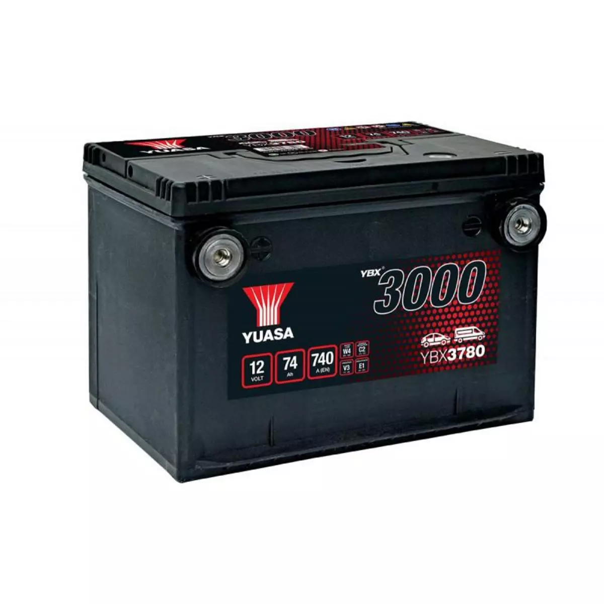 YUASA Batterie voiture américaine Yuasa SMF YBX3780 12V 74ah 740A