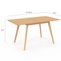 Voir la diapositive 5 : ID MARKET Table à manger extensible rectangle NOOR 4-8 personnes effet bois 110-150 cm