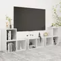 VIDAXL Ensemble de meubles TV 6 pcs Blanc brillant Agglomere