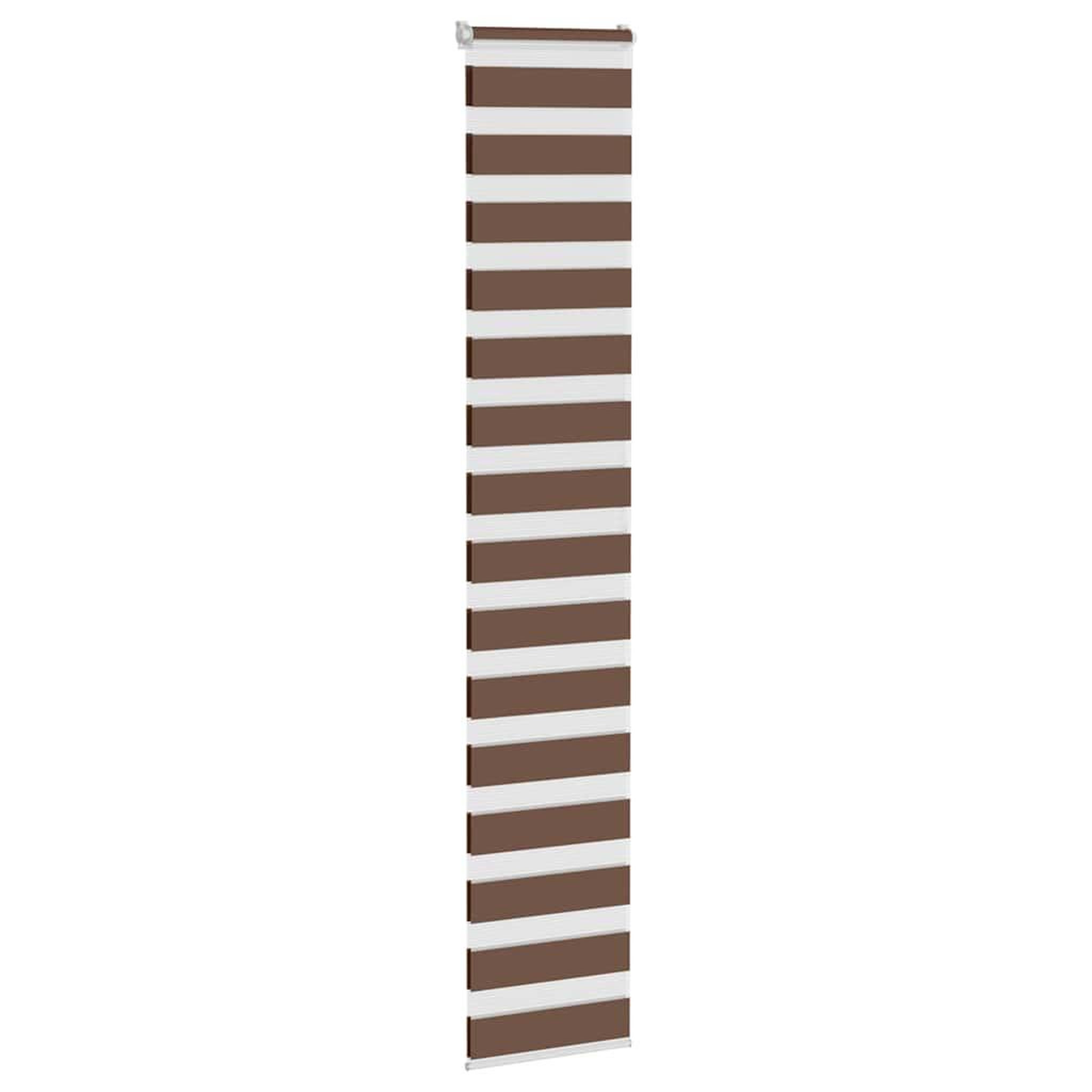 Voir la diapositive 3 : VIDAXL Store zebre marron 50x200 cm largeur du tissu 45,9 cm polyester