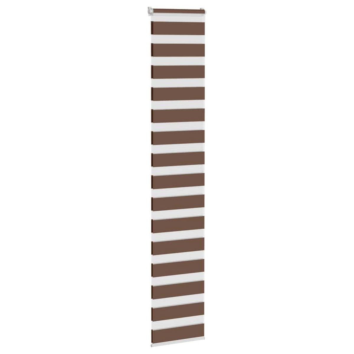 VIDAXL Store zebre marron 50x200 cm largeur du tissu 45,9 cm polyester