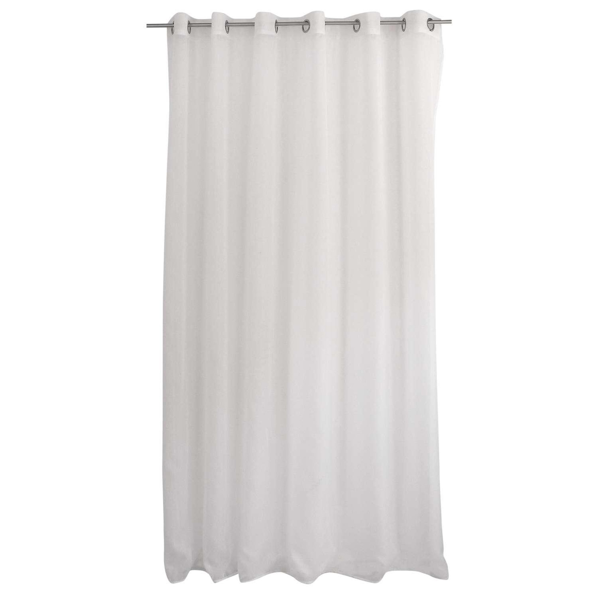 TOILINUX Voilage sablé grande largeur - 240 x 240 cm - blanc