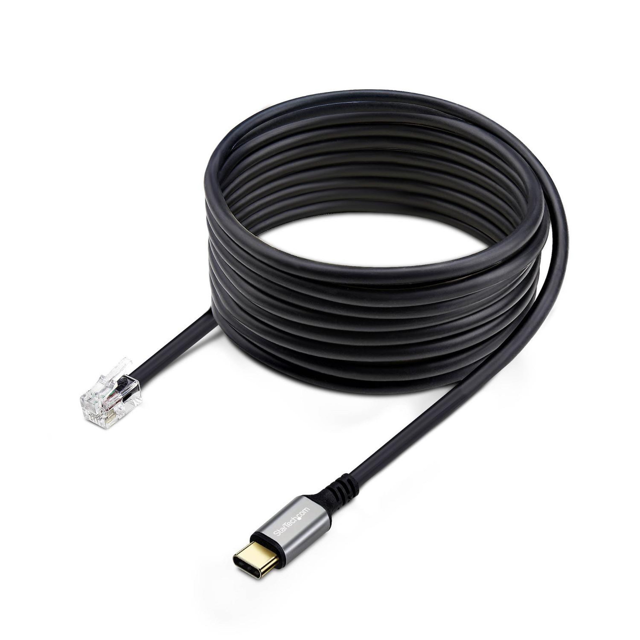 Startech Startech.com adaptateur usb-c vers rj9 pour combiné téléphonique de bureau ou casque filaire/sans fil, utilise le matériel fixe existant, 1,8m, pour ordinateur portable/de bureau/mobile