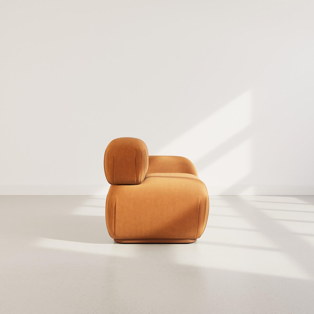 LISA DESIGN Penelope - module d'assise droit en velours texturé