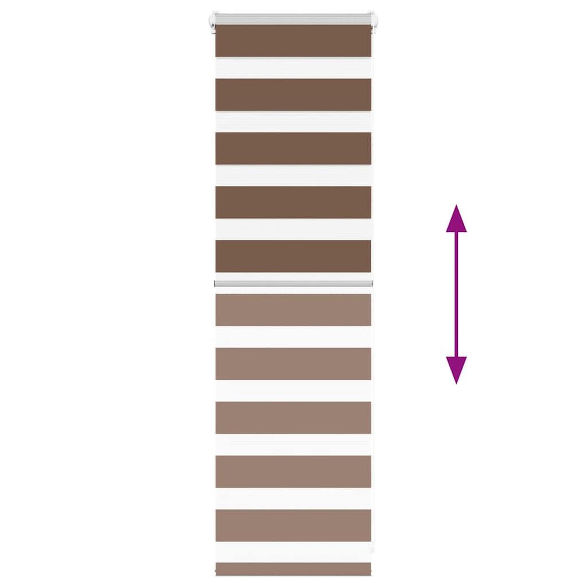 Voir la diapositive 5 : VIDAXL Store zebre marron 50x100 cm largeur du tissu 45,9 cm polyester