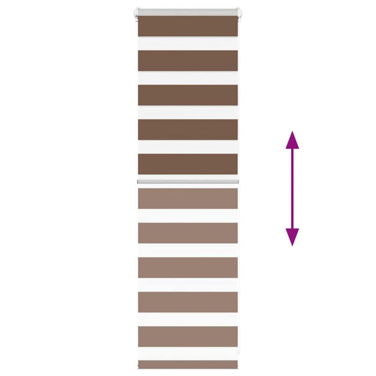 VIDAXL Store zebre marron 50x100 cm largeur du tissu 45,9 cm polyester