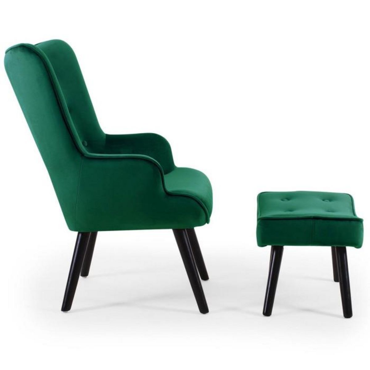 Paris Prix Fauteuil & Pouf Scandinave  Nomi  100cm Vert