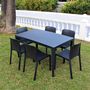 Voir la diapositive 2 : CONCEPT USINE Table et 6 chaises gris anthracite MASTER