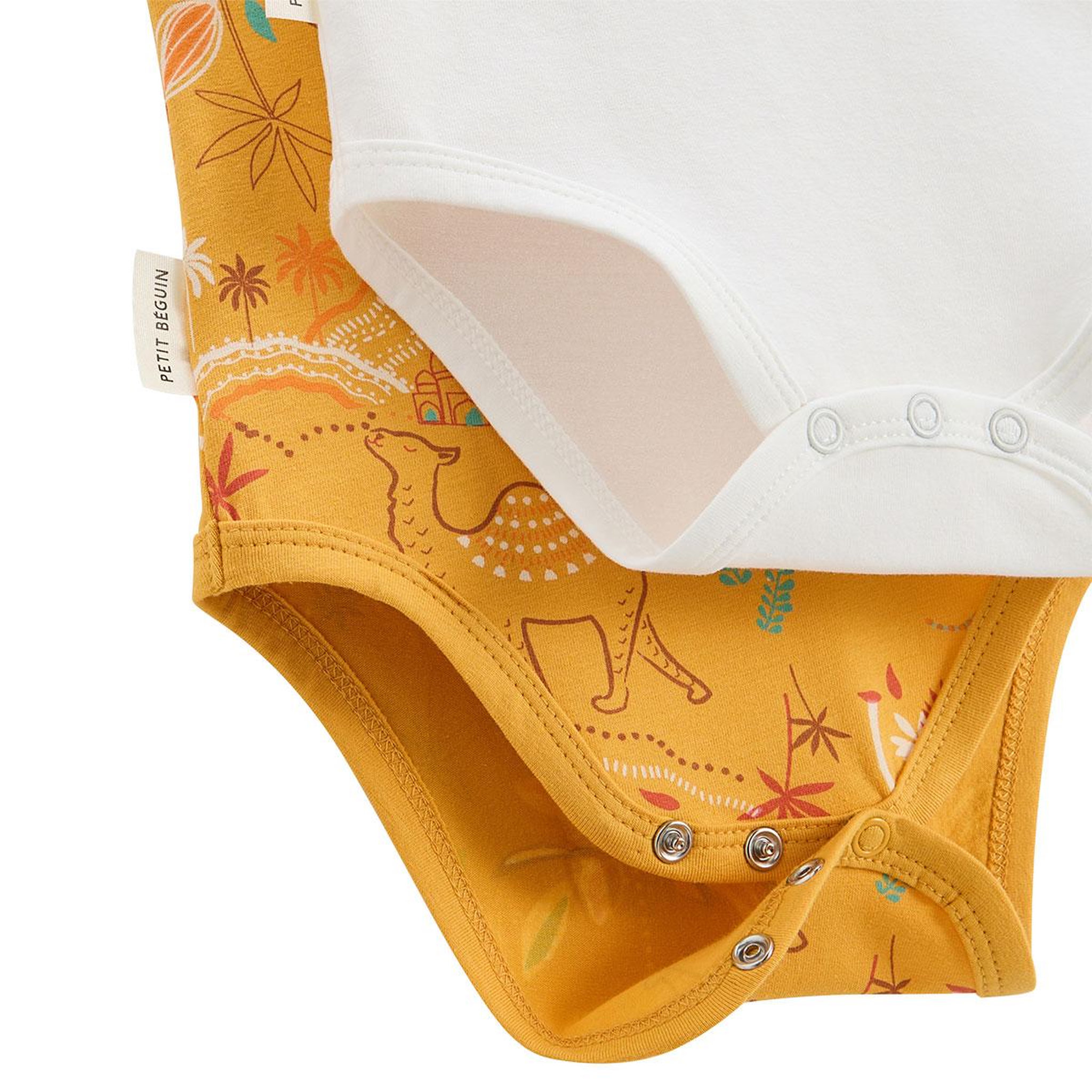 Voir la diapositive 2 : Petit Béguin Lot de 2 bodies bébé sans manches liwa