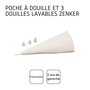 Voir la diapositive 4 : ZENKER Ensemble de 2 Poches à douille réemployable et 4 embouts plastique 31 cm Zenker Smart Pastry
