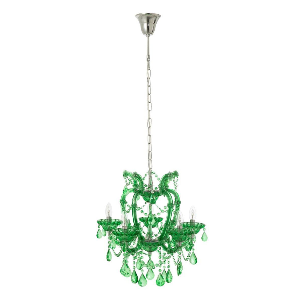 Paris Prix Lustre en Verre  Antique  57cm Vert Émeraude