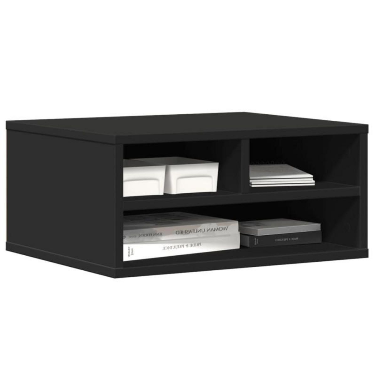 VIDAXL Support d imprimante noir 49x40x22,5 cm bois d ingénierie