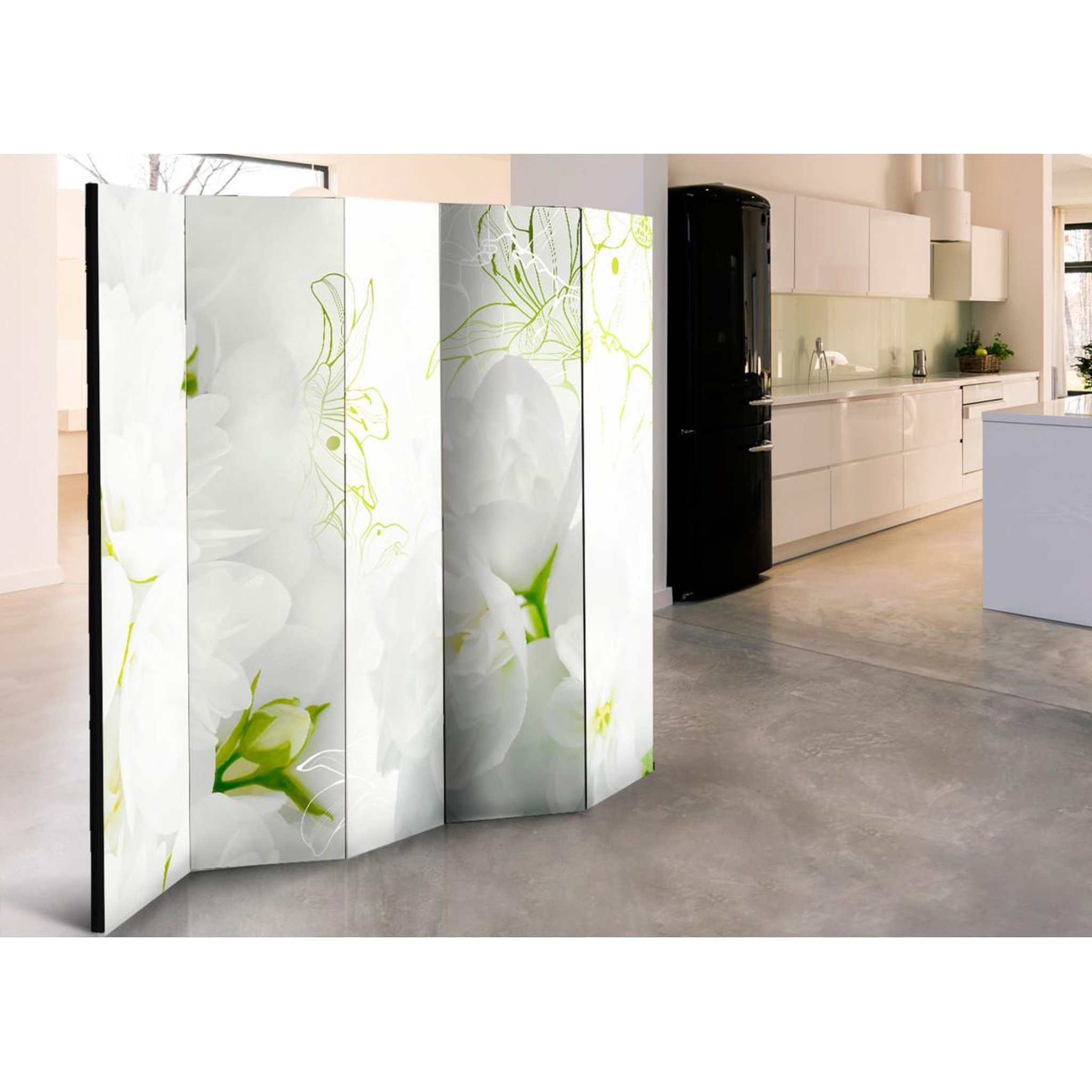 Voir la diapositive 2 : Paris Prix Paravent 5 volets  jasmine  172x225cm