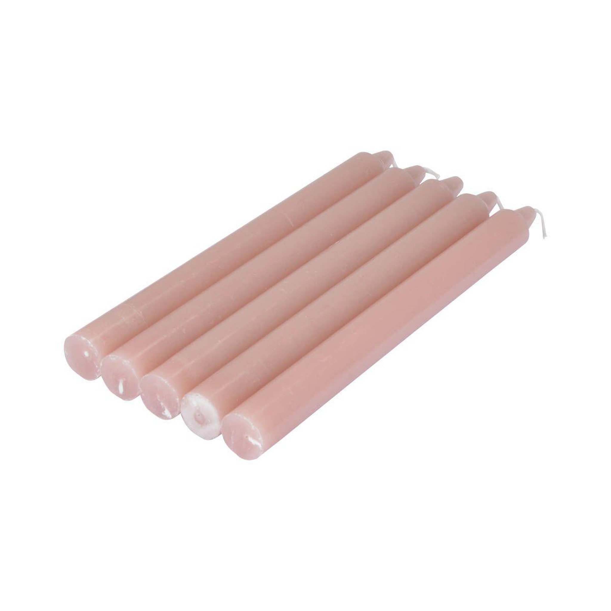 HOMEA Lot de 5 Bougies Chandelier  Essentiel II  19cm Rose Poudré