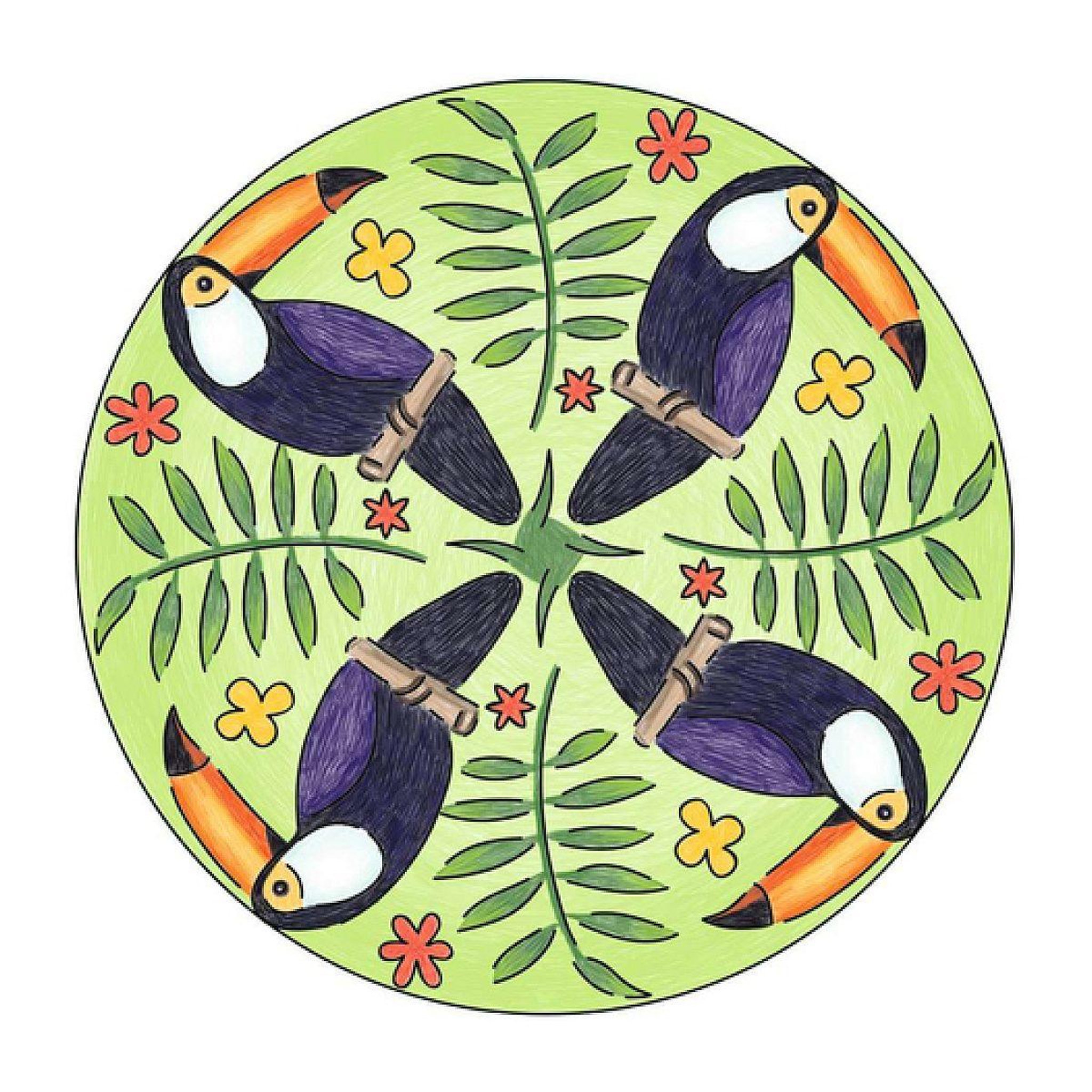 Voir la diapositive 2 : RAVENSBURGER Mandala - midi - flamingo