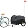 Voir la diapositive 3 : VIDAXL Remorque de vélo noir 45 kg fer