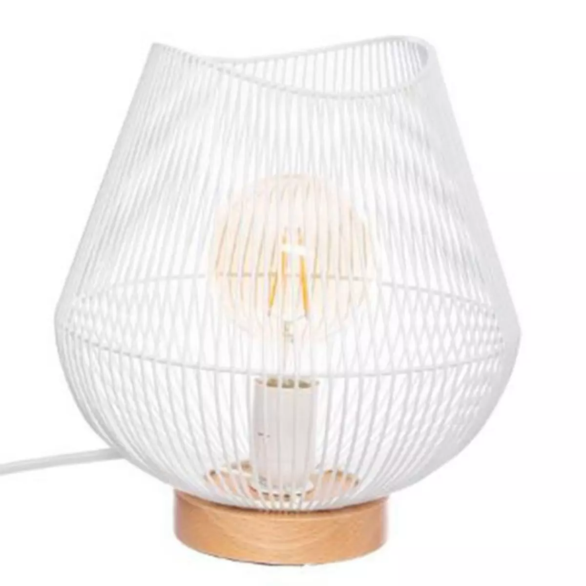 ATMOSPHERA Lampe à Poser Design en Métal  Jena  28cm Blanc