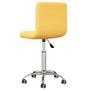 Voir la diapositive 4 : VIDAXL Chaise pivotante de salle a manger Jaune moutarde Tissu
