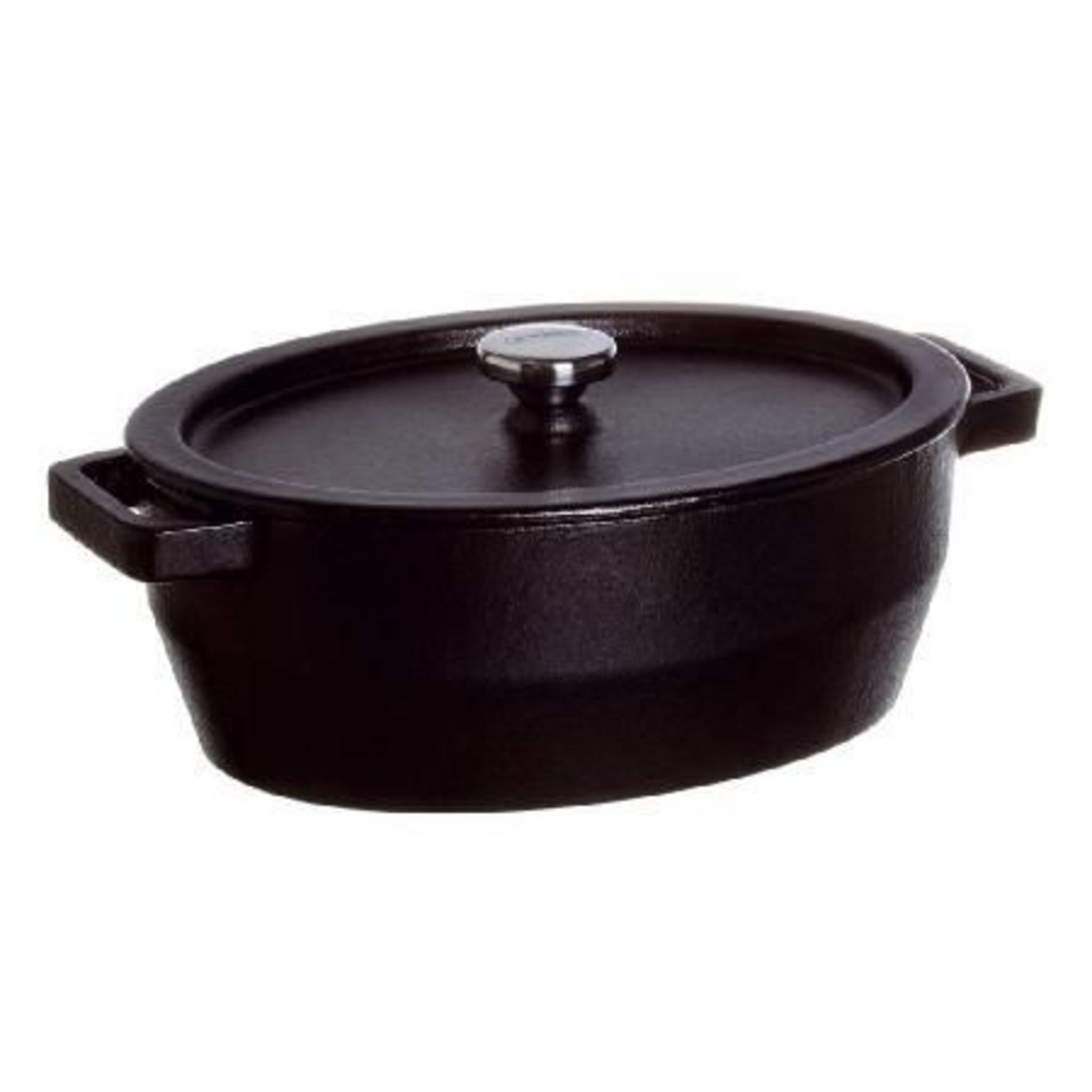 Pyrex Cocotte Ovale In Ghisa Smaltata 33 Cm 5,8 Litri, Grigio, Adatta A Tutti I Piani (Induzione, Gas, Forno), Manici Integrati