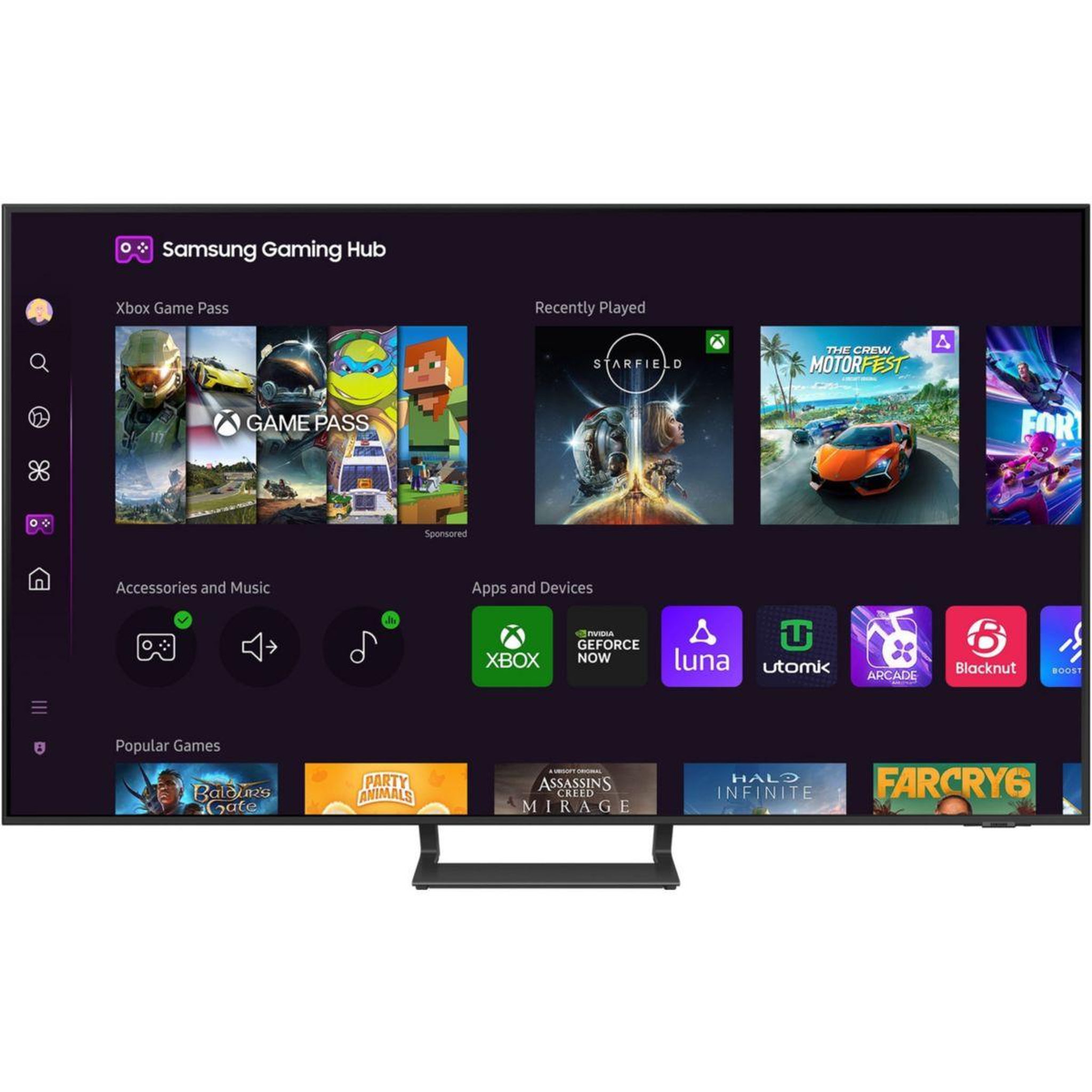 Voir la diapositive 2 : Samsung TV LED TU55DU8505K