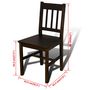 Voir la diapositive 6 : VIDAXL Table de salle a manger avec 4 chaises Marron