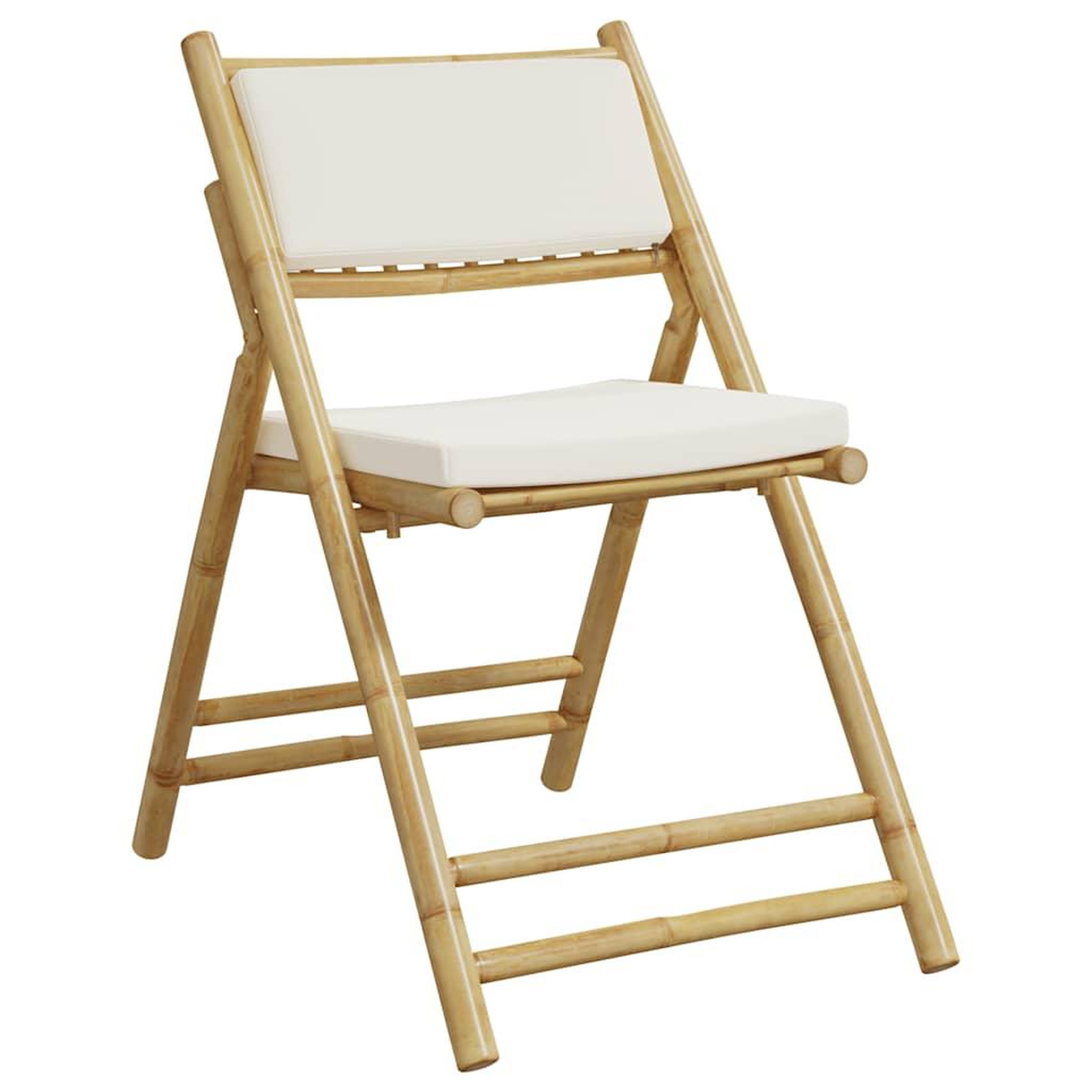 Voir la diapositive 3 : VIDAXL Chaises de bistro pliantes lot de 4 et coussins blanc creme