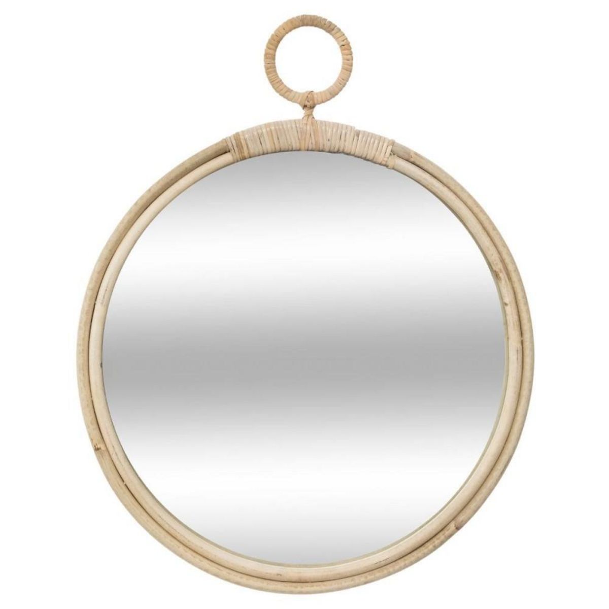ATMOSPHERA Miroir rotin rond D38