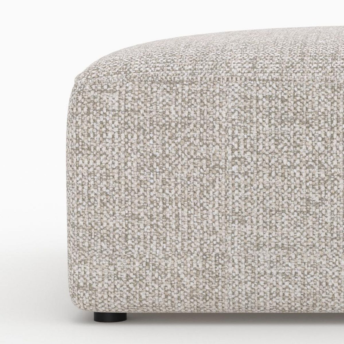 Rendez vous déco Pouf carré pour canapé modulable en tissu beige-Hestia