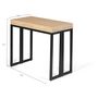 Voir la diapositive 7 : Table console extensible avec rallonges style industriel 45/140 cm HOUSTON  