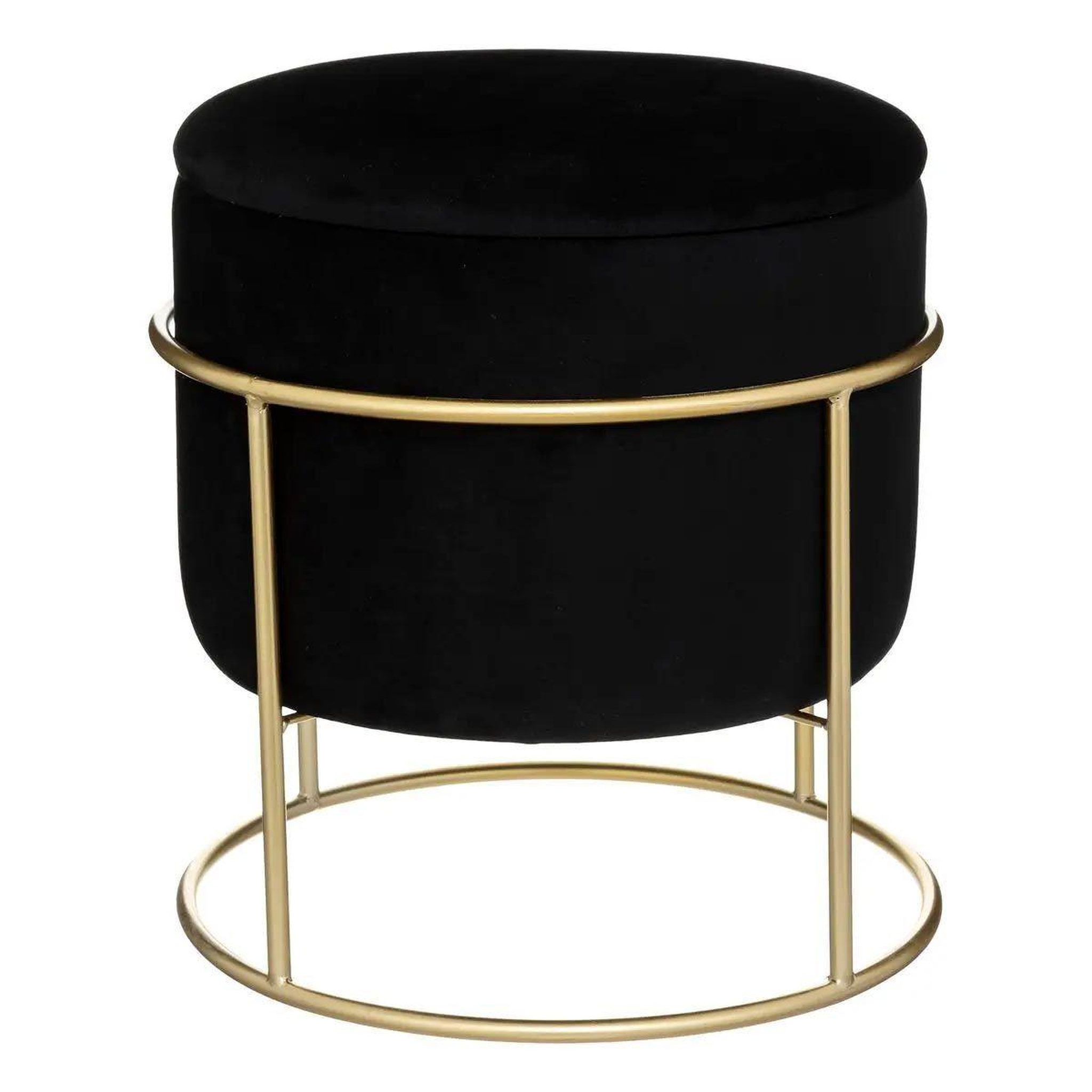 ATMOSPHERA Pouf & coffre de rangement  eliane  44cm noir