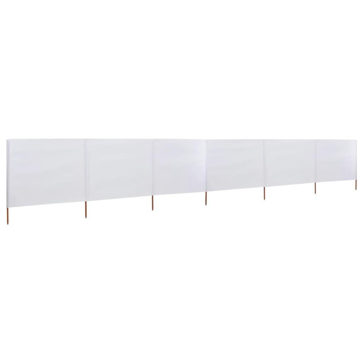 VIDAXL Paravent 6 panneaux Tissu 800 x 80 cm Blanc