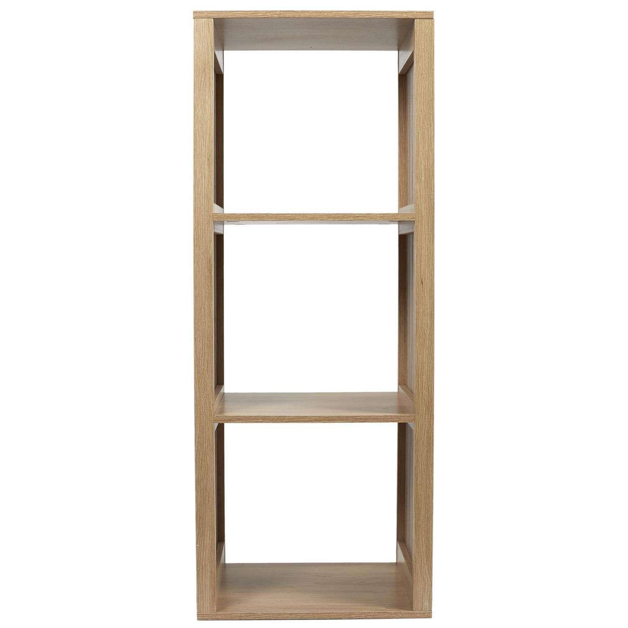 The Home Deco Factory Etagère de rangement 3 cases saulk en bois - marron