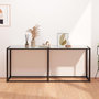 Voir la diapositive 1 : VIDAXL Table console Marbre blanc 180x35x75,5 cm Verre trempe
