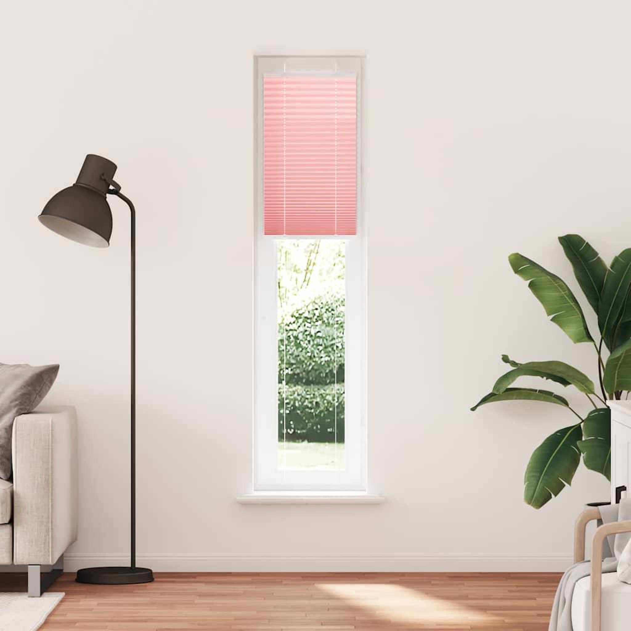 Voir la diapositive 2 : VIDAXL Store plisse rose 45x200 cm largeur du tissu 44,4 cm polyester
