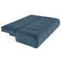 Voir la diapositive 2 : BEST MOBILIER Bowie - canapé 3 places convertible coffre + coussin rond inclus en tissu texturé
