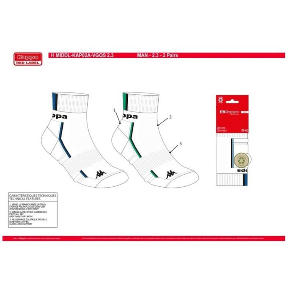 KAPPA Chaussettes Homme KAPPA