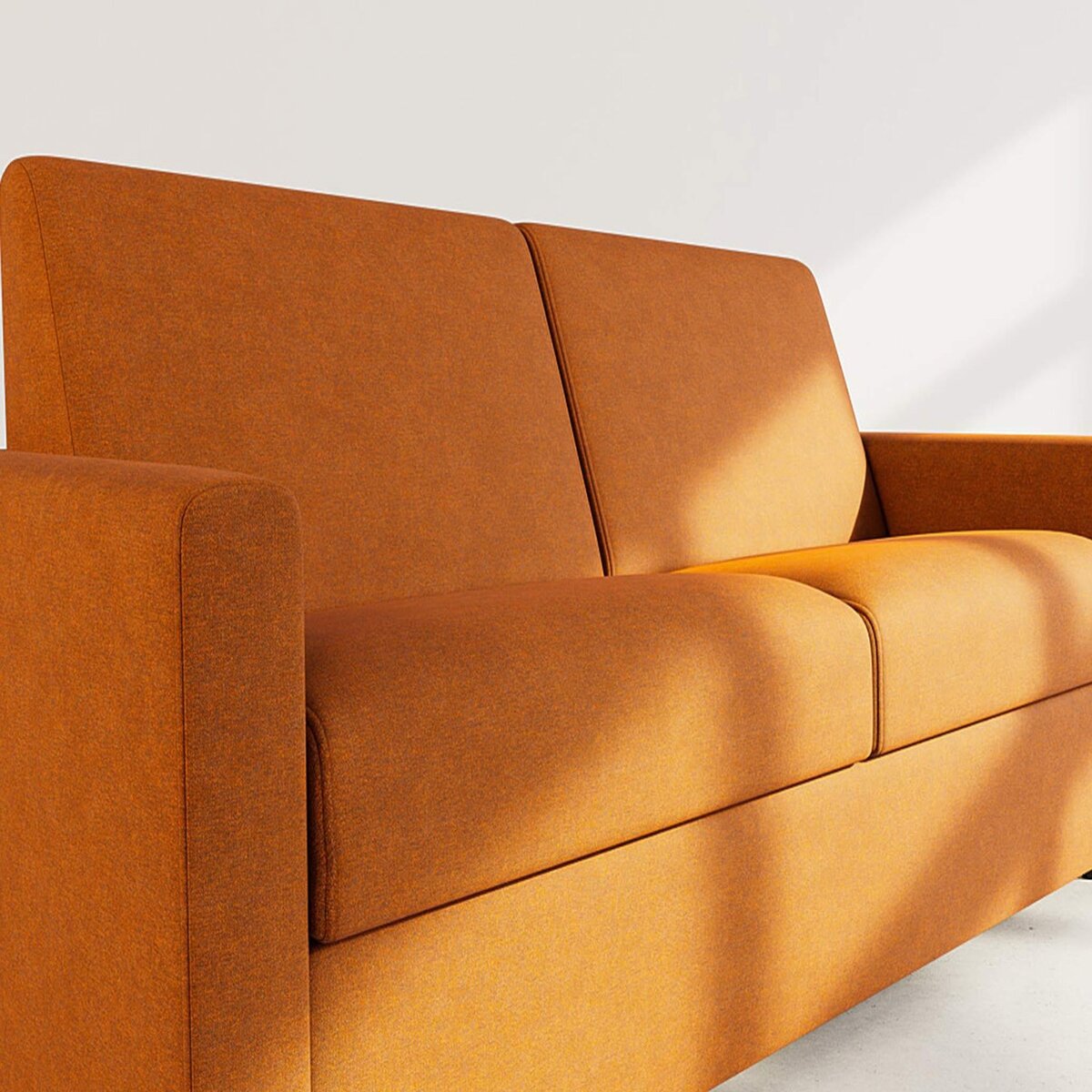 BEST MOBILIER Julia - canapé 3 places convertible express couchage quotidien 140 cm matelas 18 cm en tissu